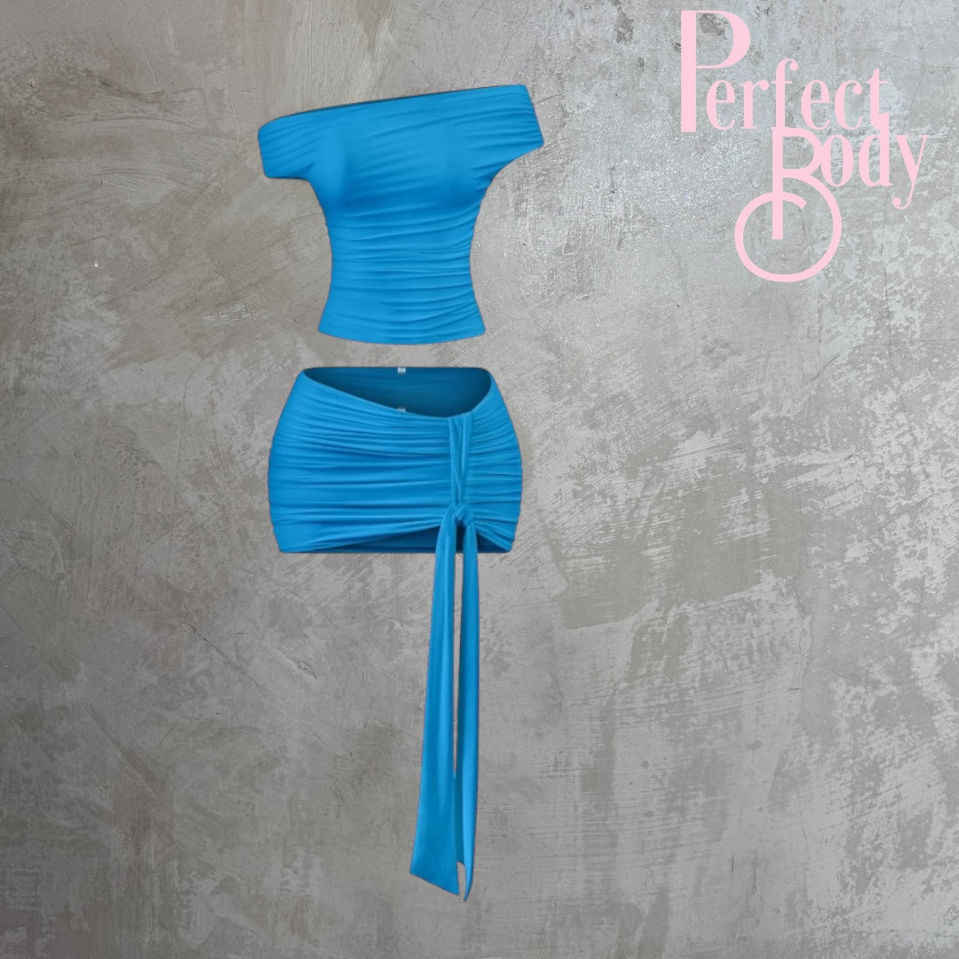 Turquoise Skirt Set