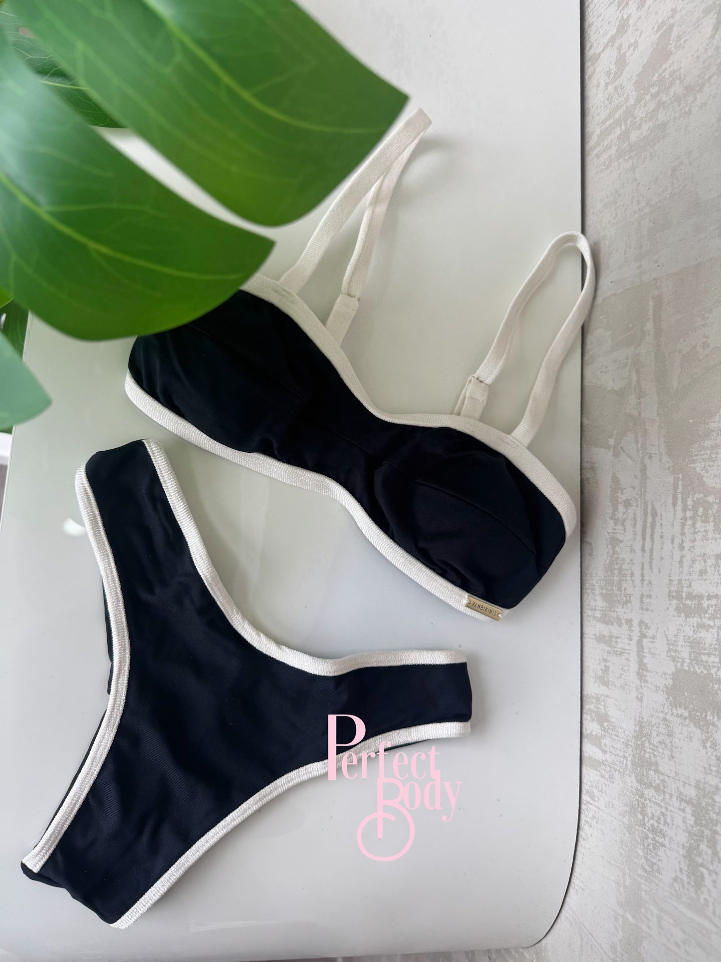 Black & White Tube Bikini