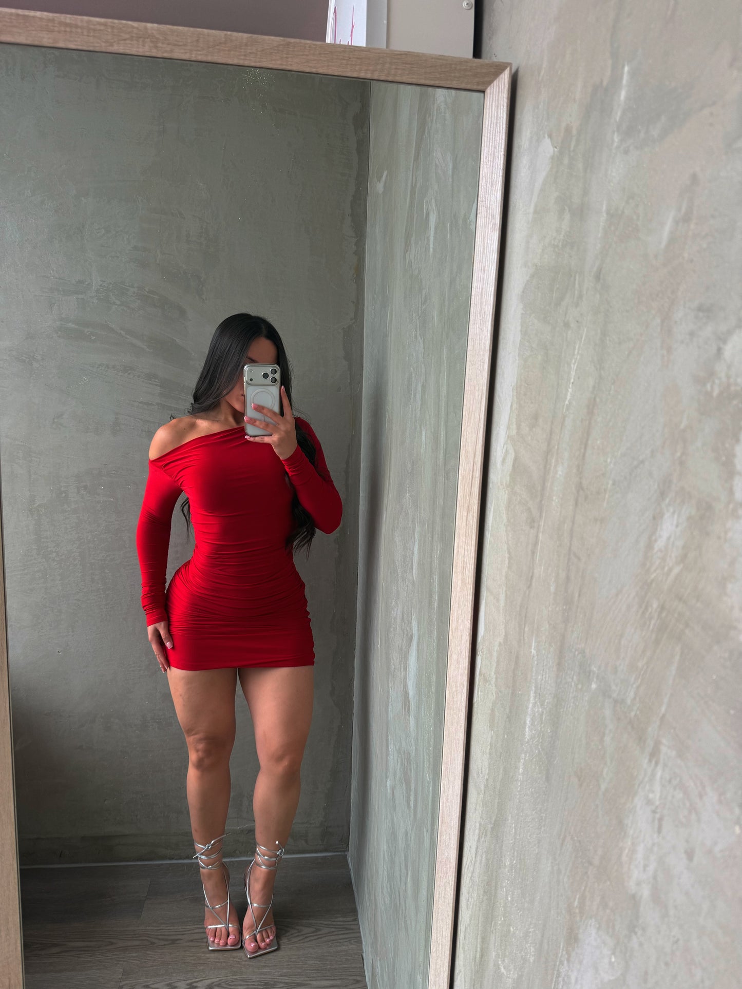 Red Asymmetrical Dress