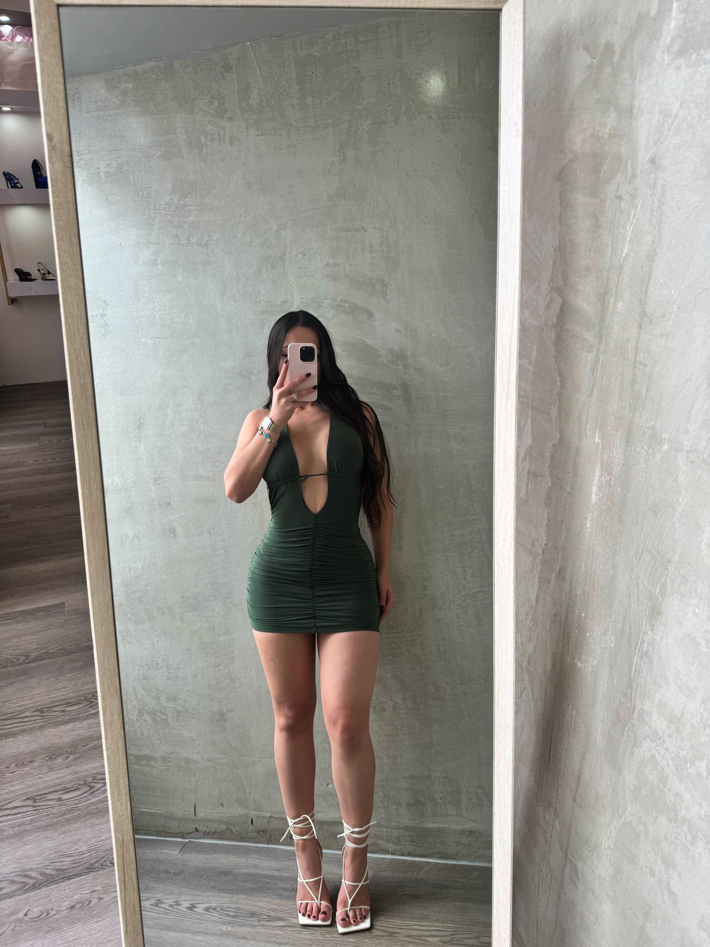 Olive Halter Dress