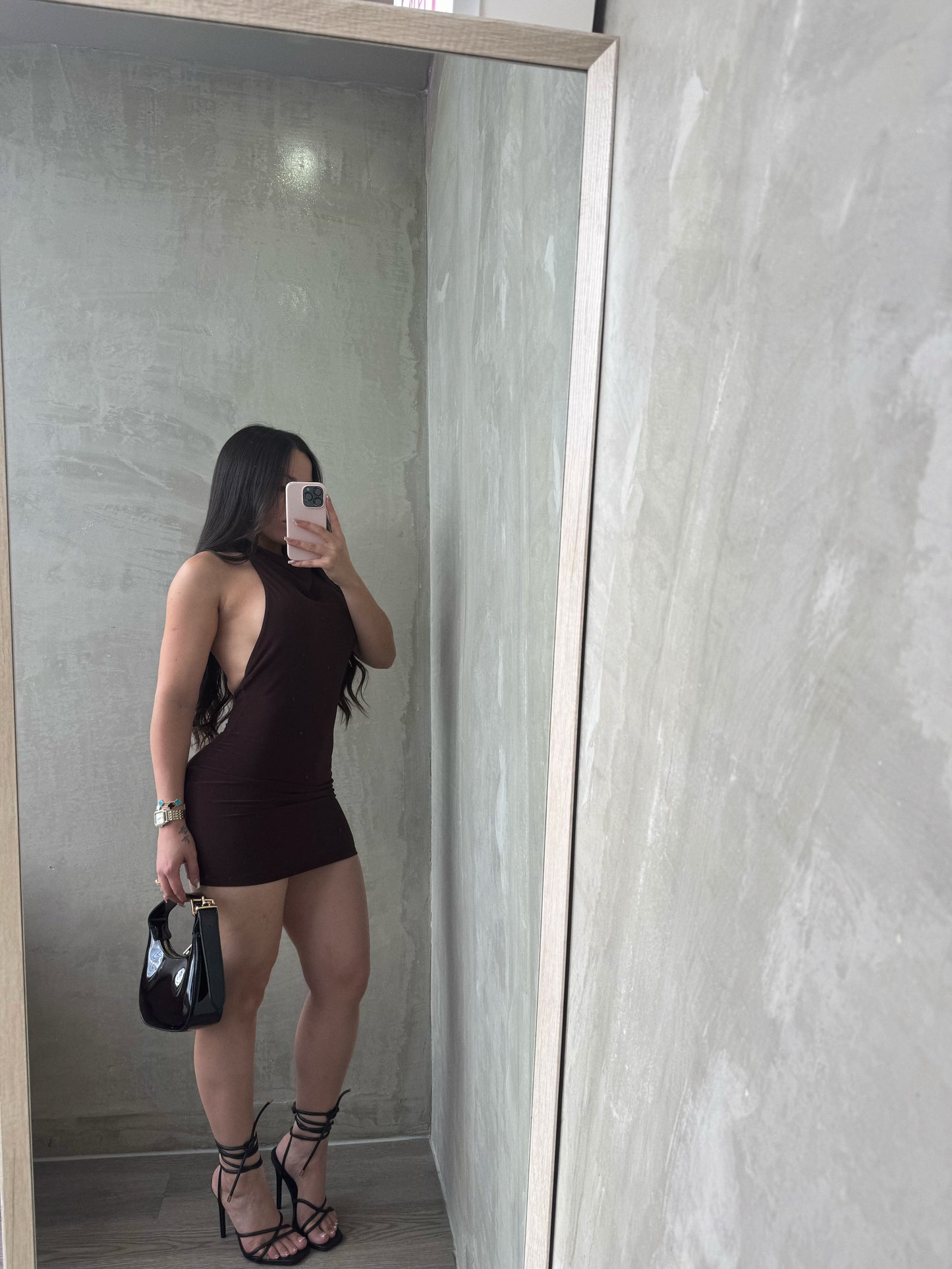 Brown Halter Dress