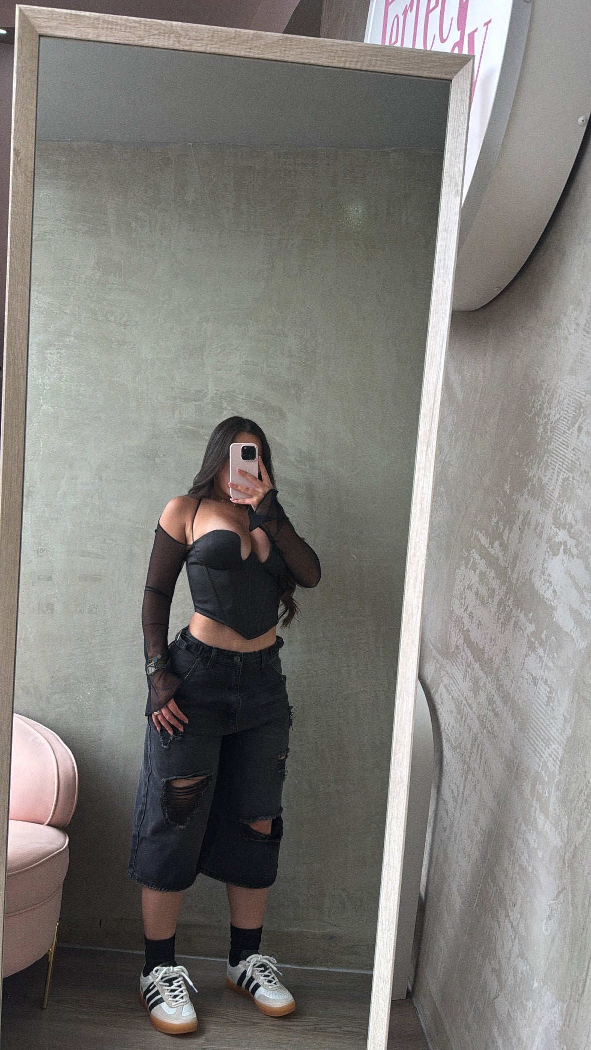 Black Satin Corset Top