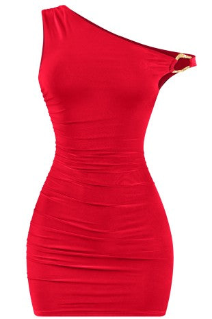 Red Off Shoulder Dress