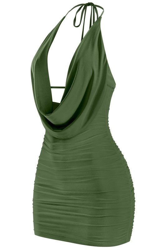 Olive Halter Dress