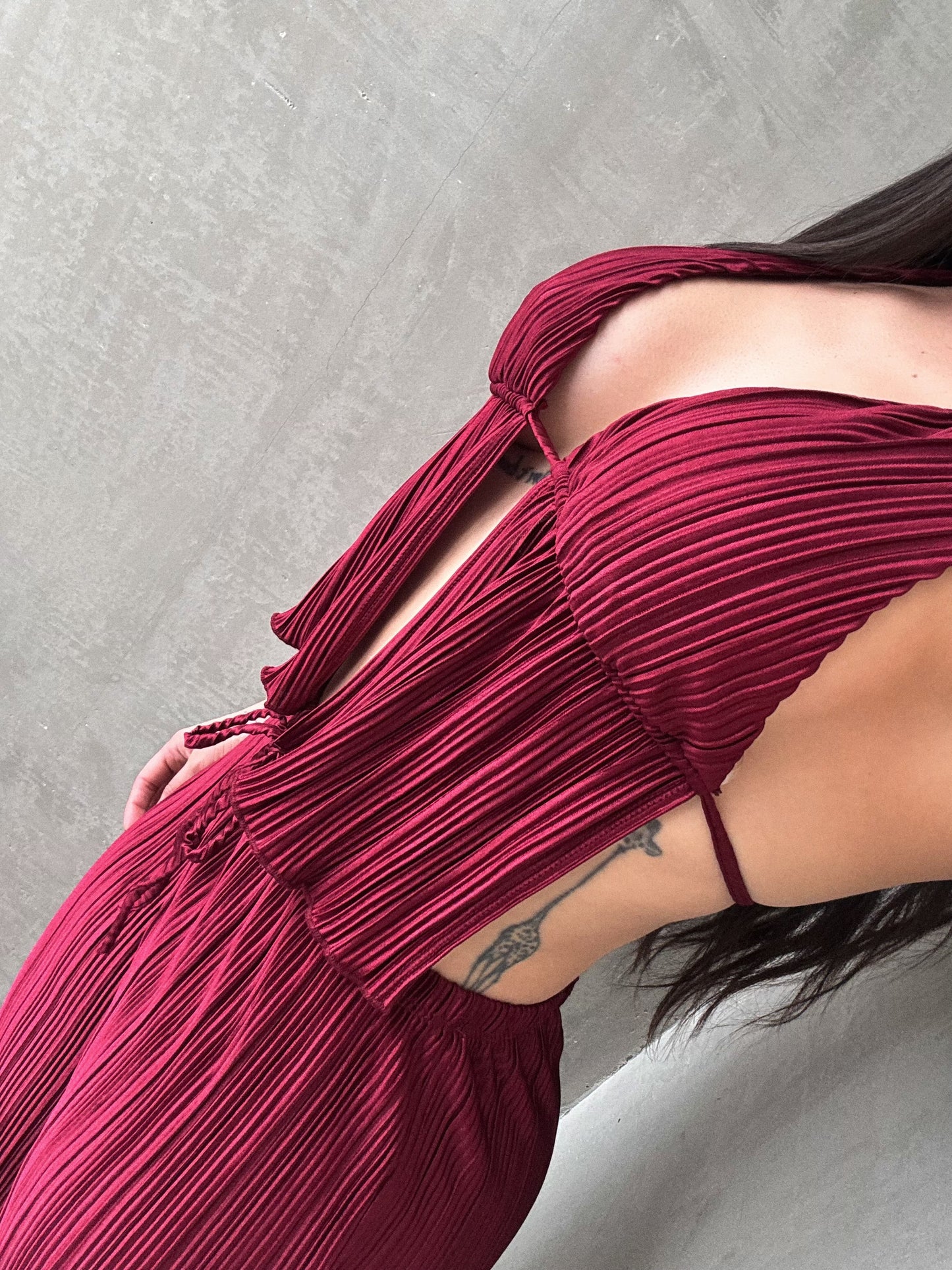 Burgundy Halter Top & Pants Set RESTOCK