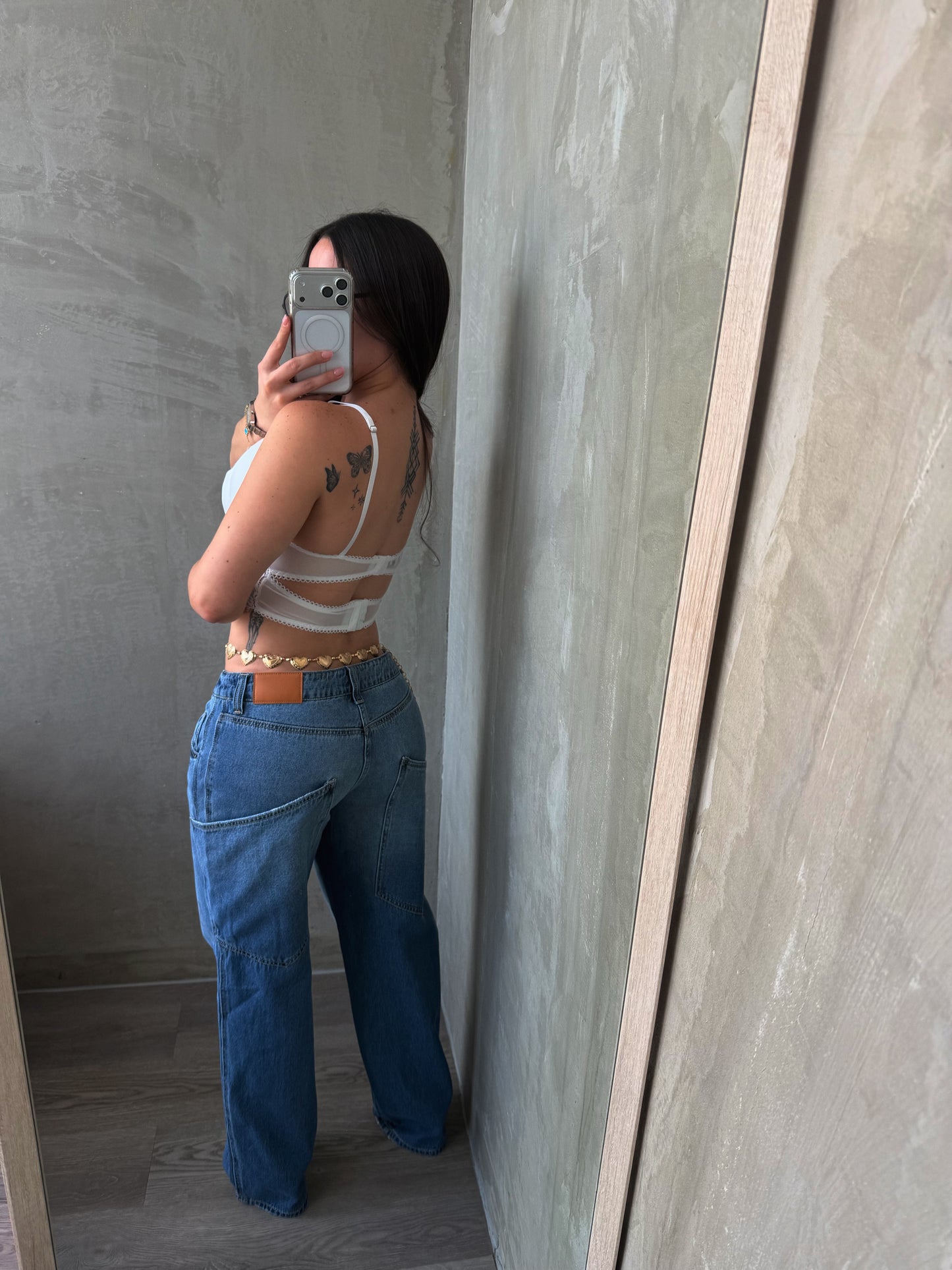 Low Baggy Jeans With Side Pockets