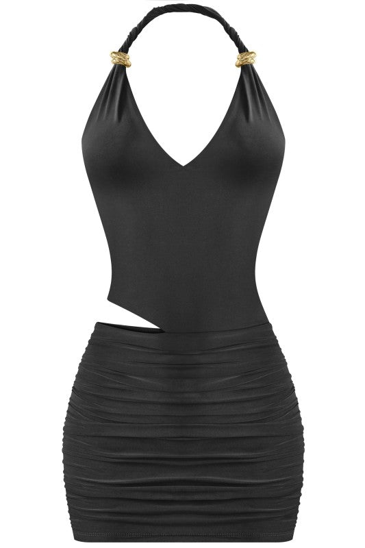 Black Twisted CutOut Dress