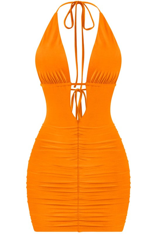 Orange Halter Dress