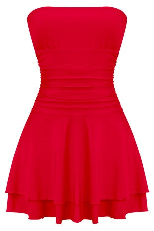 Red Strapless Dress