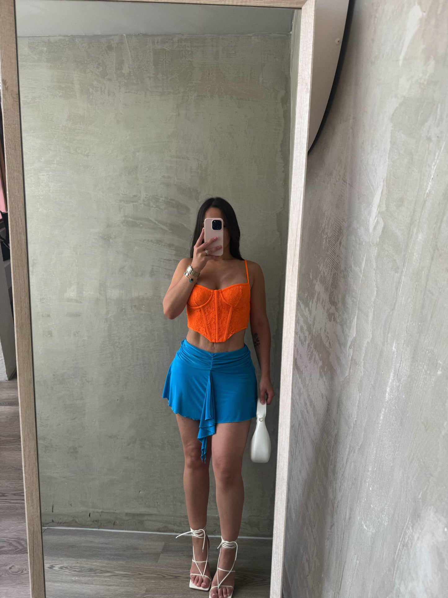Turquoise Ruffled Skirt