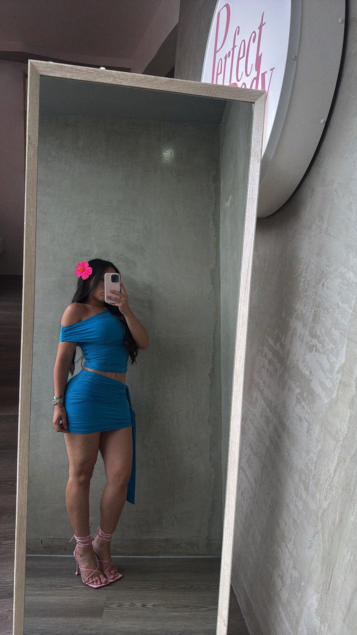 Turquoise Skirt Set