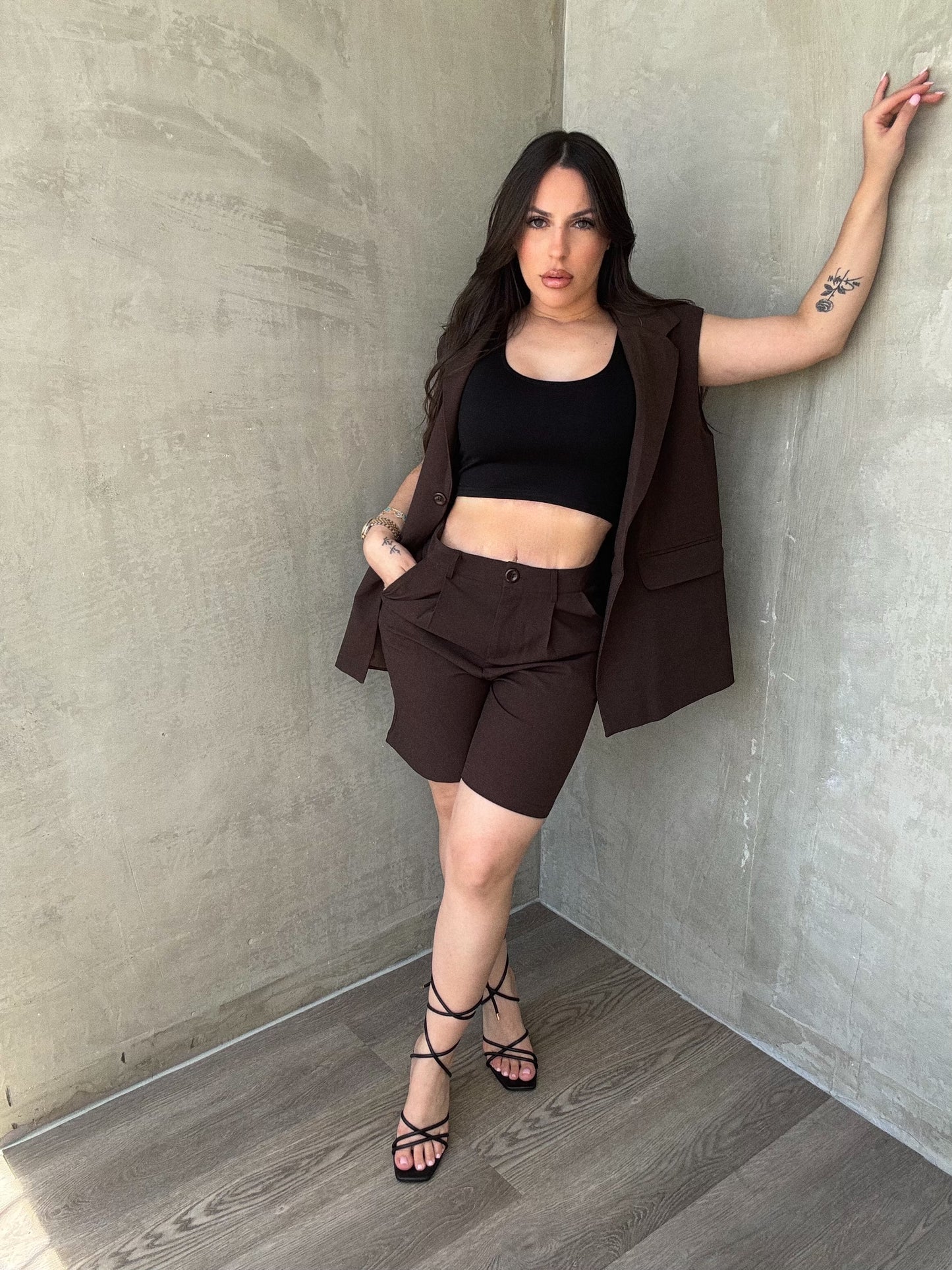 Chocolate Blazer Set