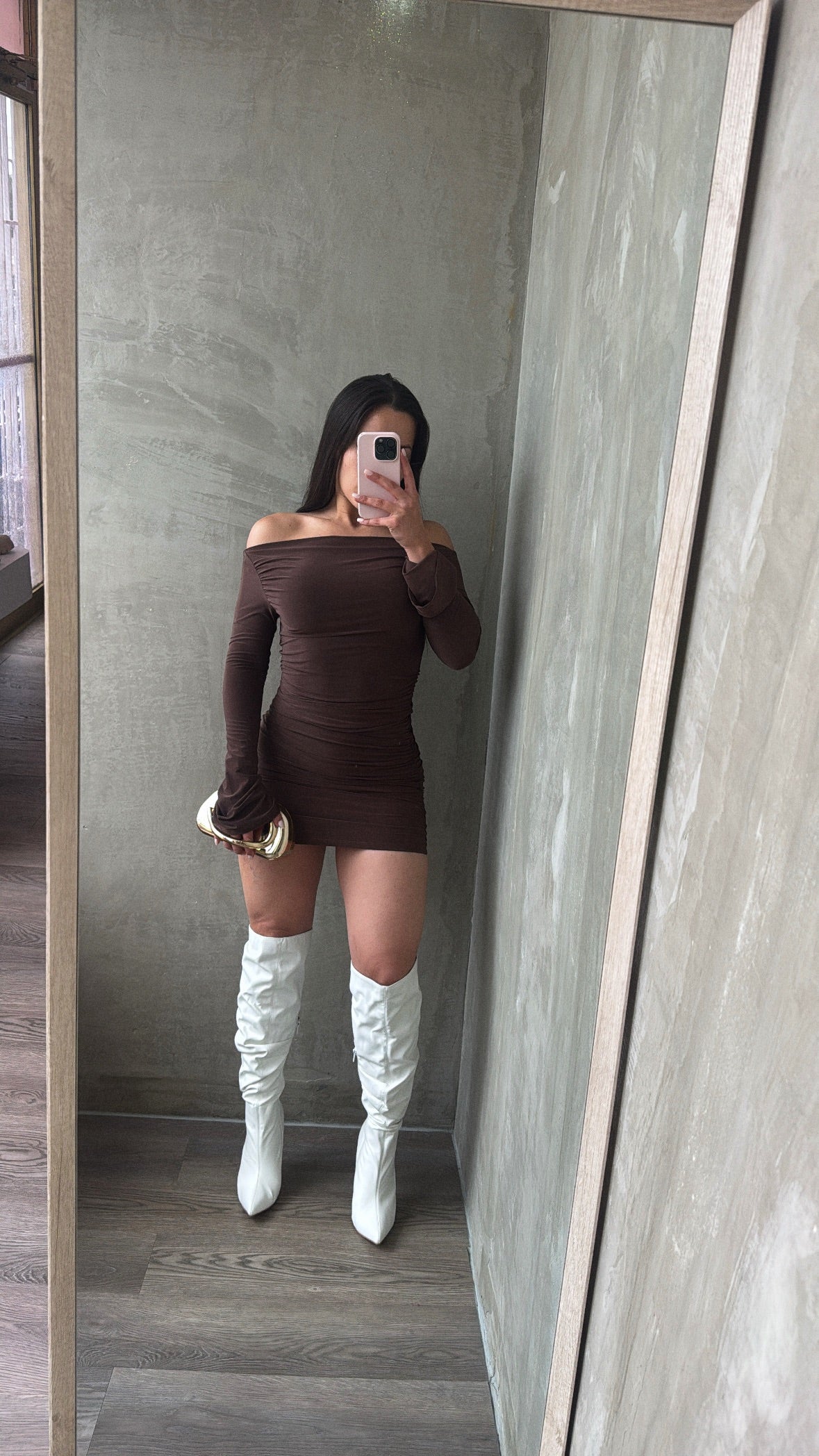 Mocha Long Sleeve Dress