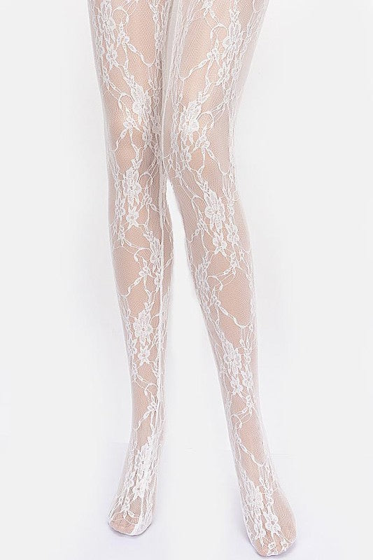 Lace Flower Stockings