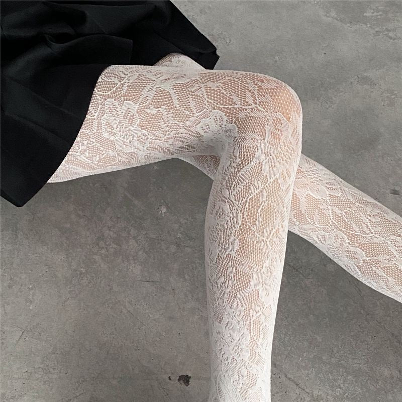 Lace Flower Stockings