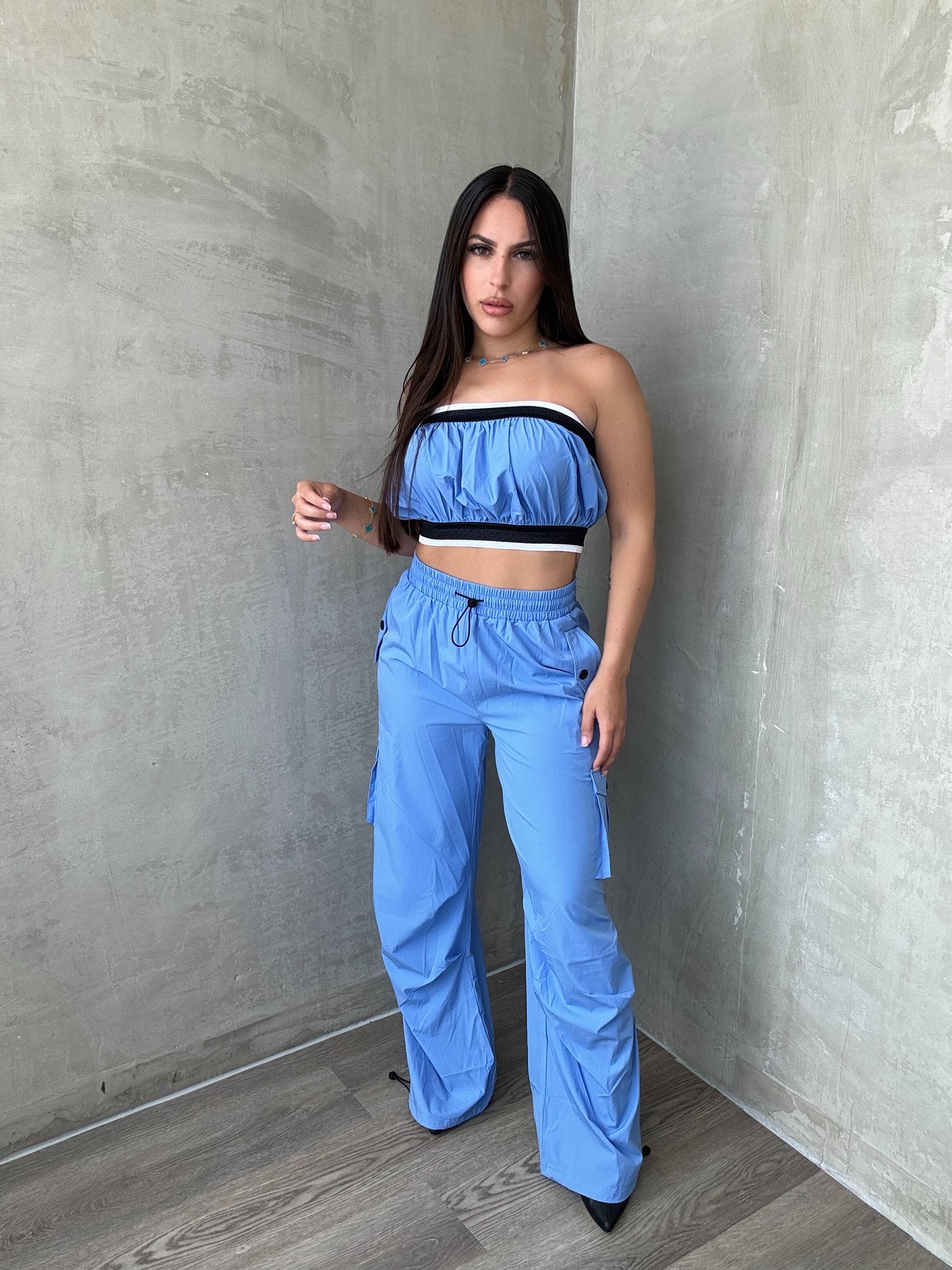 Blue Tube Top Cargo Set