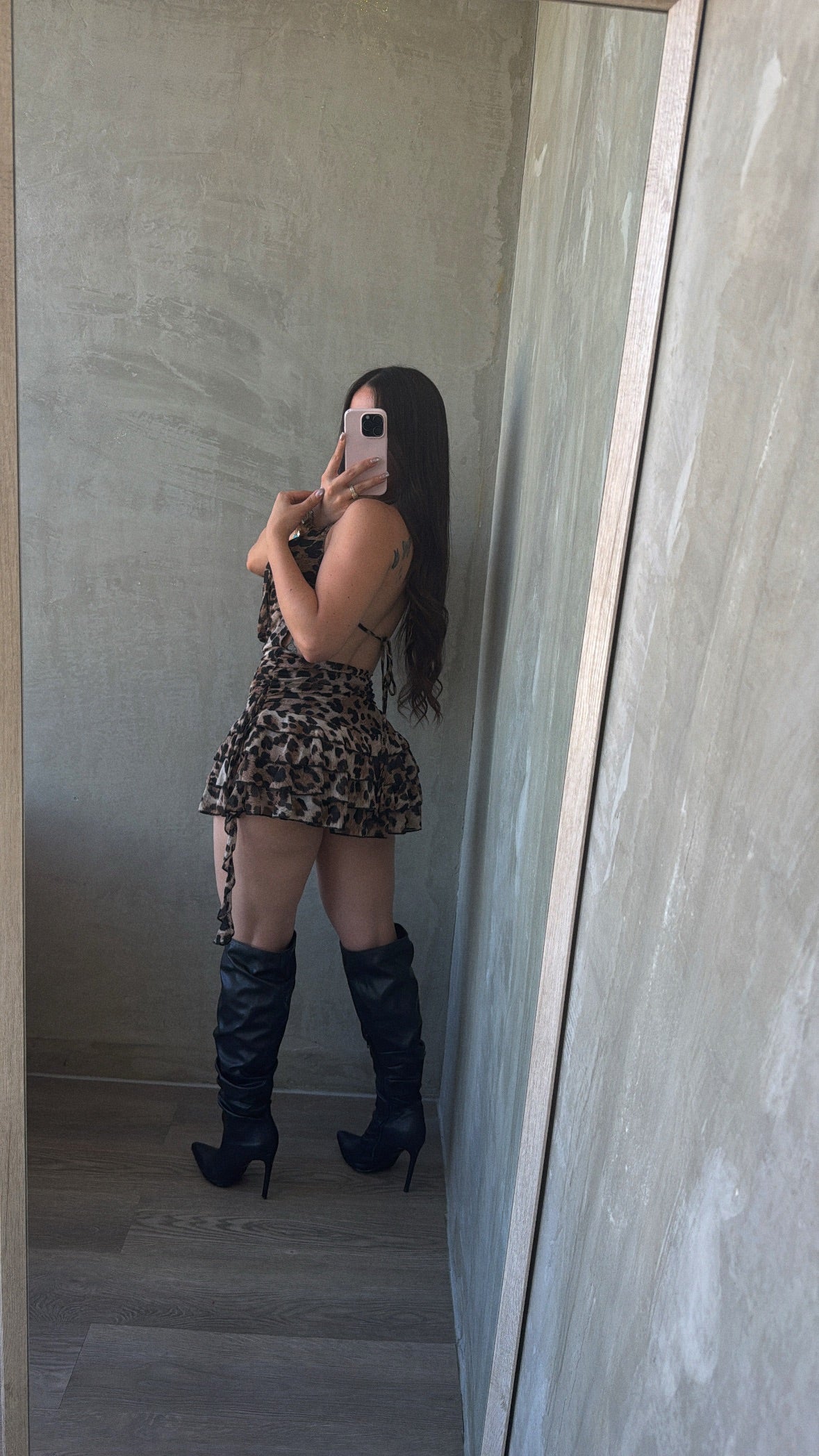 Animal Print Halter Dress