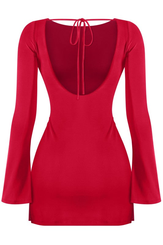 Red Long Sleeve Dress