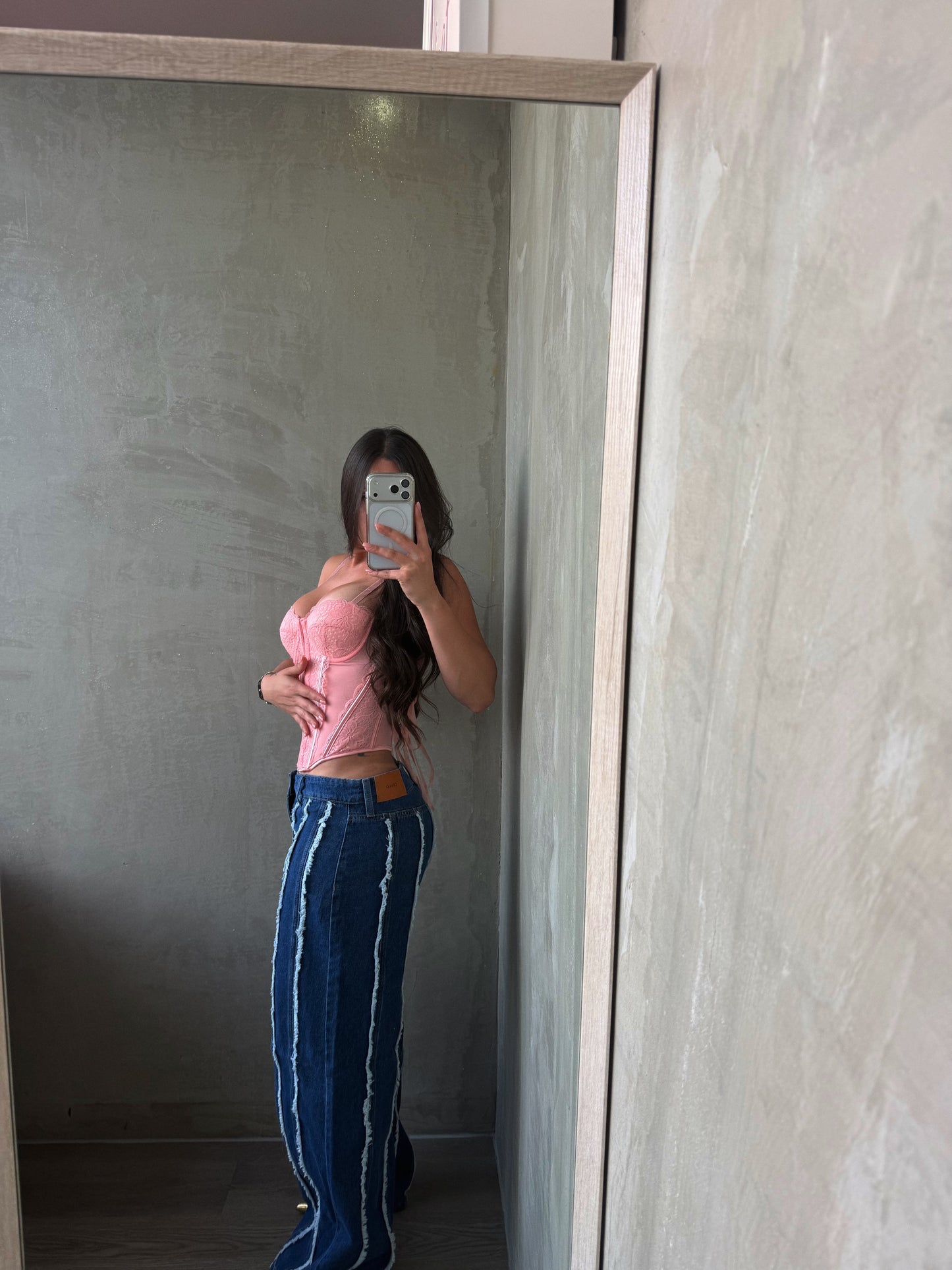Low Rise Distressed Jeans