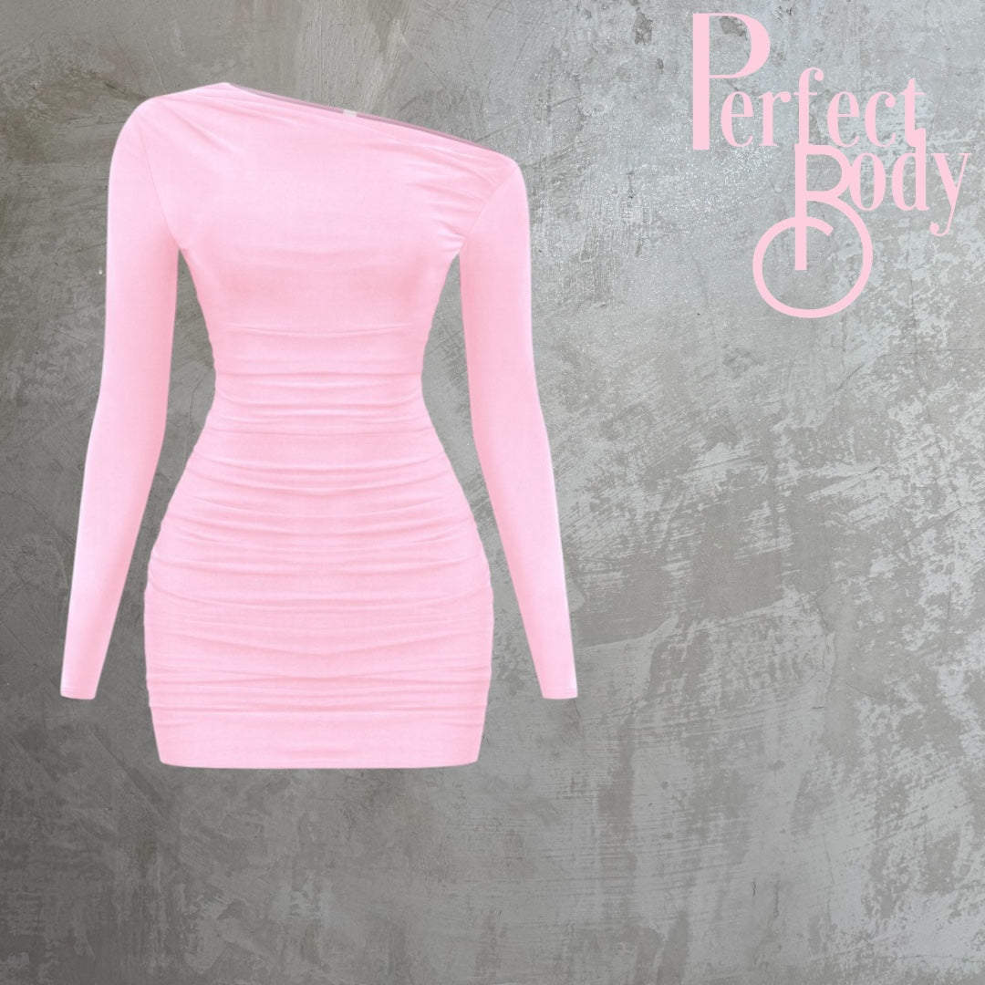 Light Pink Off Shoulder Dress