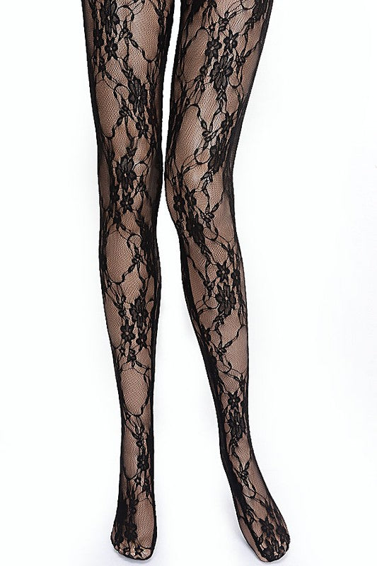 Lace Flower Stockings