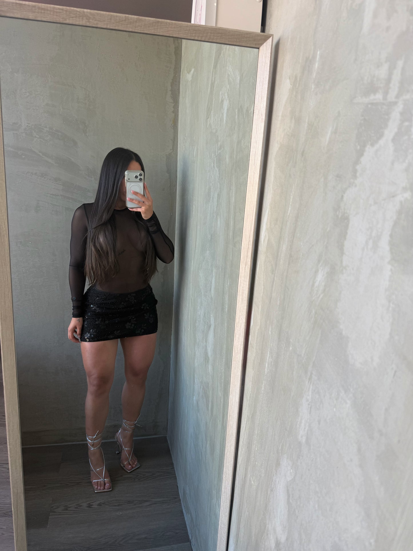Black Mesh Bodysuit