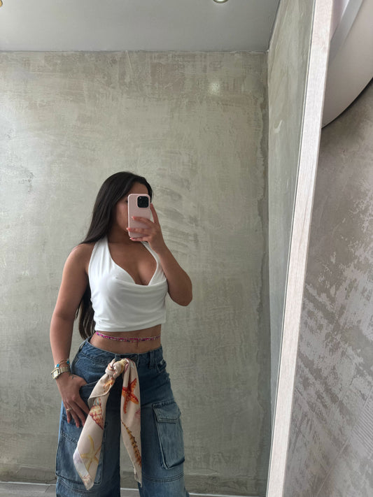 Off White Halter Top RESTOCK
