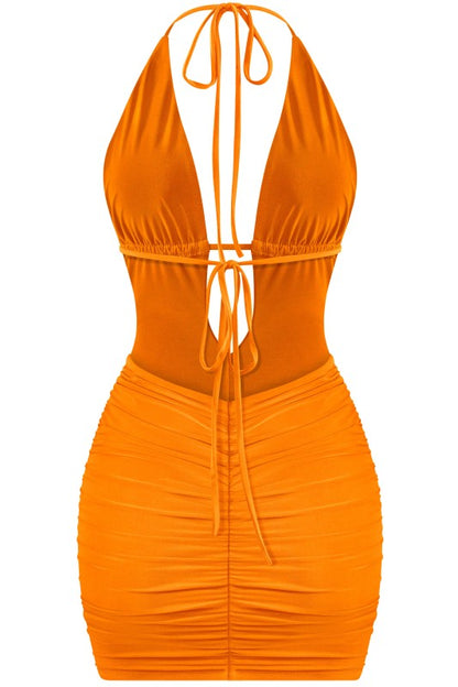 Orange Halter Dress