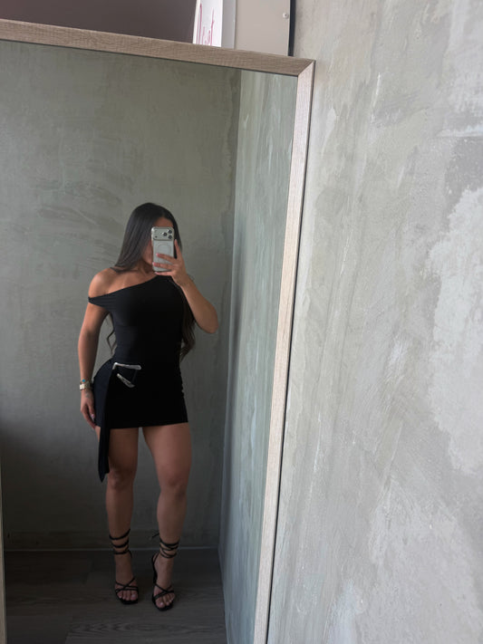 Black Asymmetrical Dress