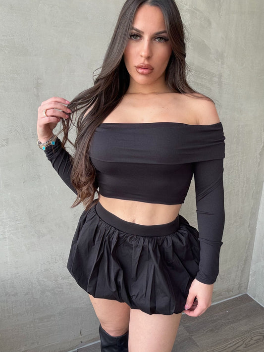 Black Off Shoulders Top