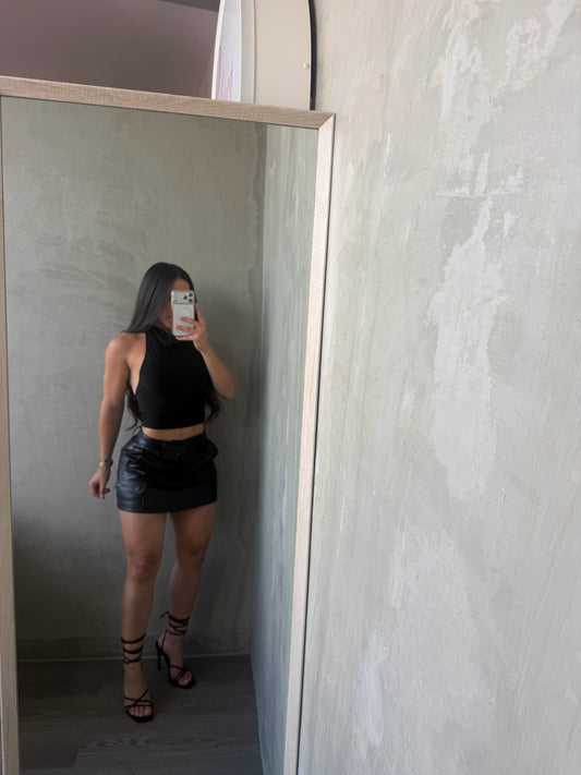 Black Halter Top