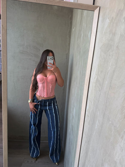 Low Rise Distressed Jeans