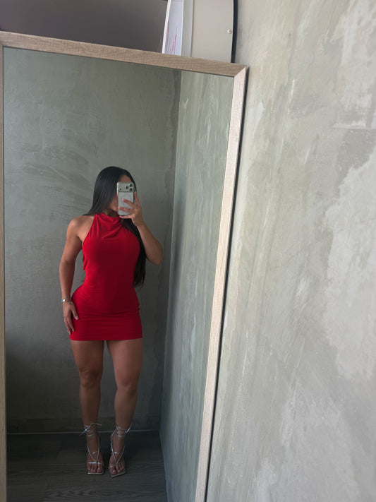 Red Halter Dress