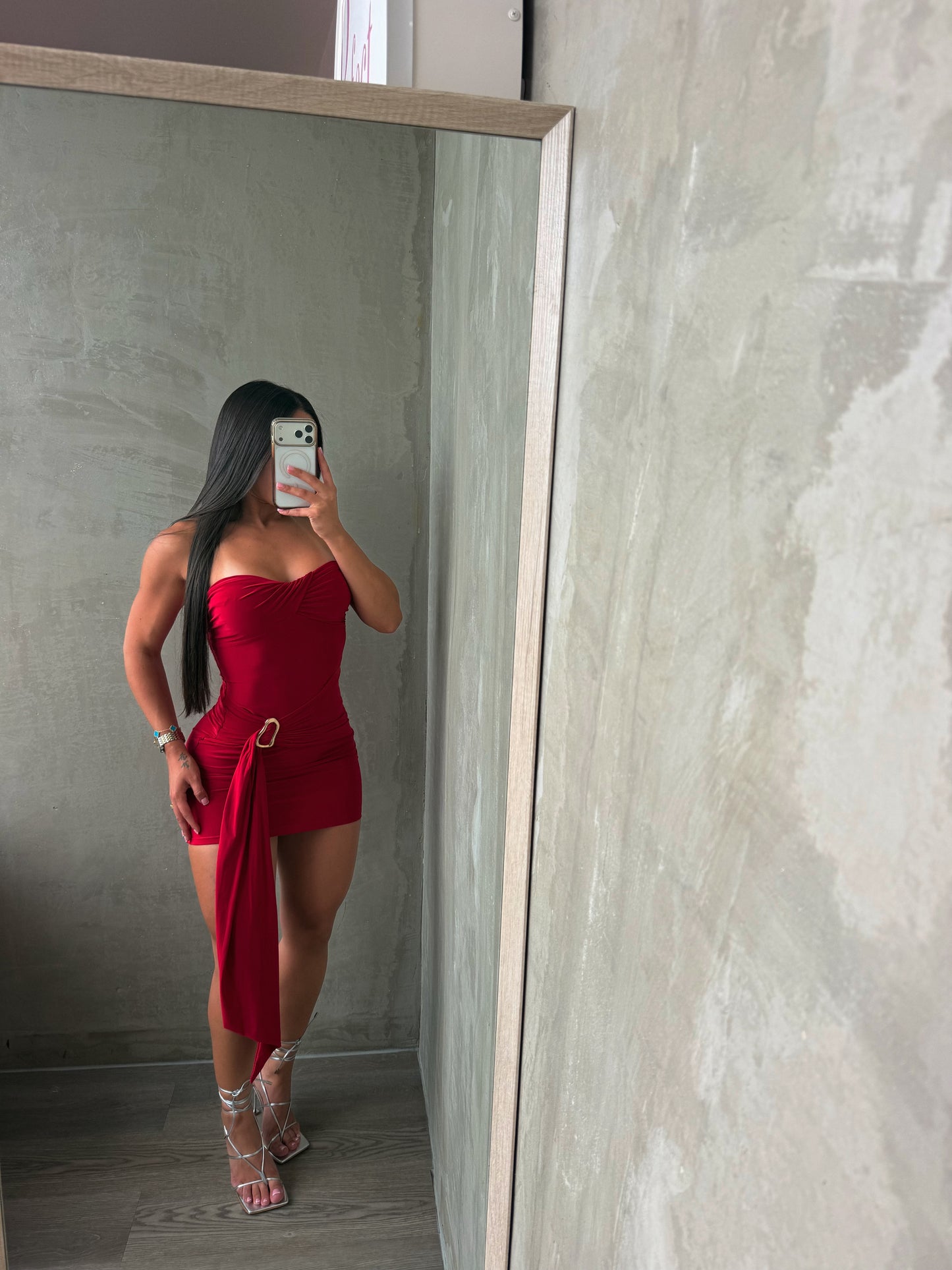 Red Strapless Dress