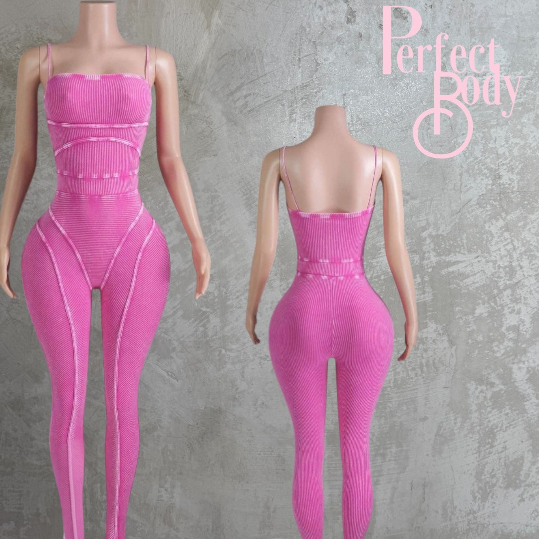 Pink Mineral Wash Jumpsuit