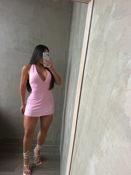 Baby Pink Romper Dress