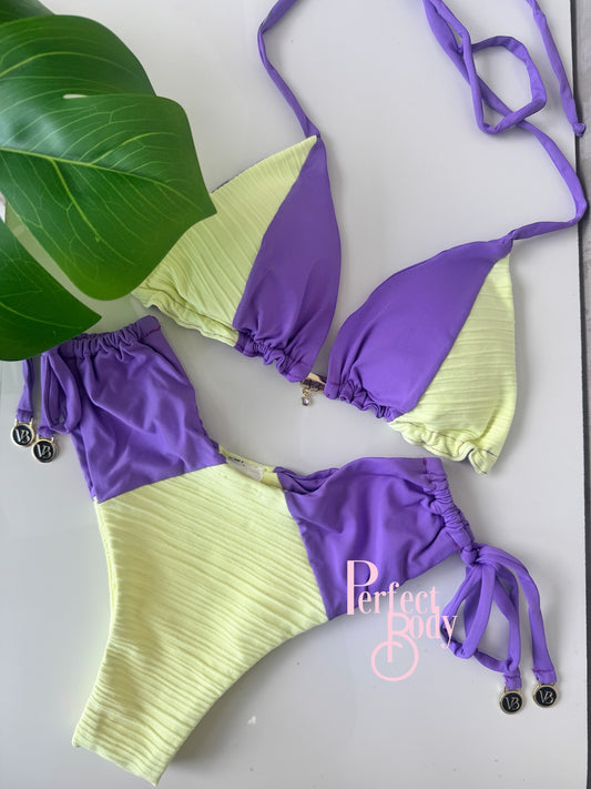 Purple & Light Yellow Bikini