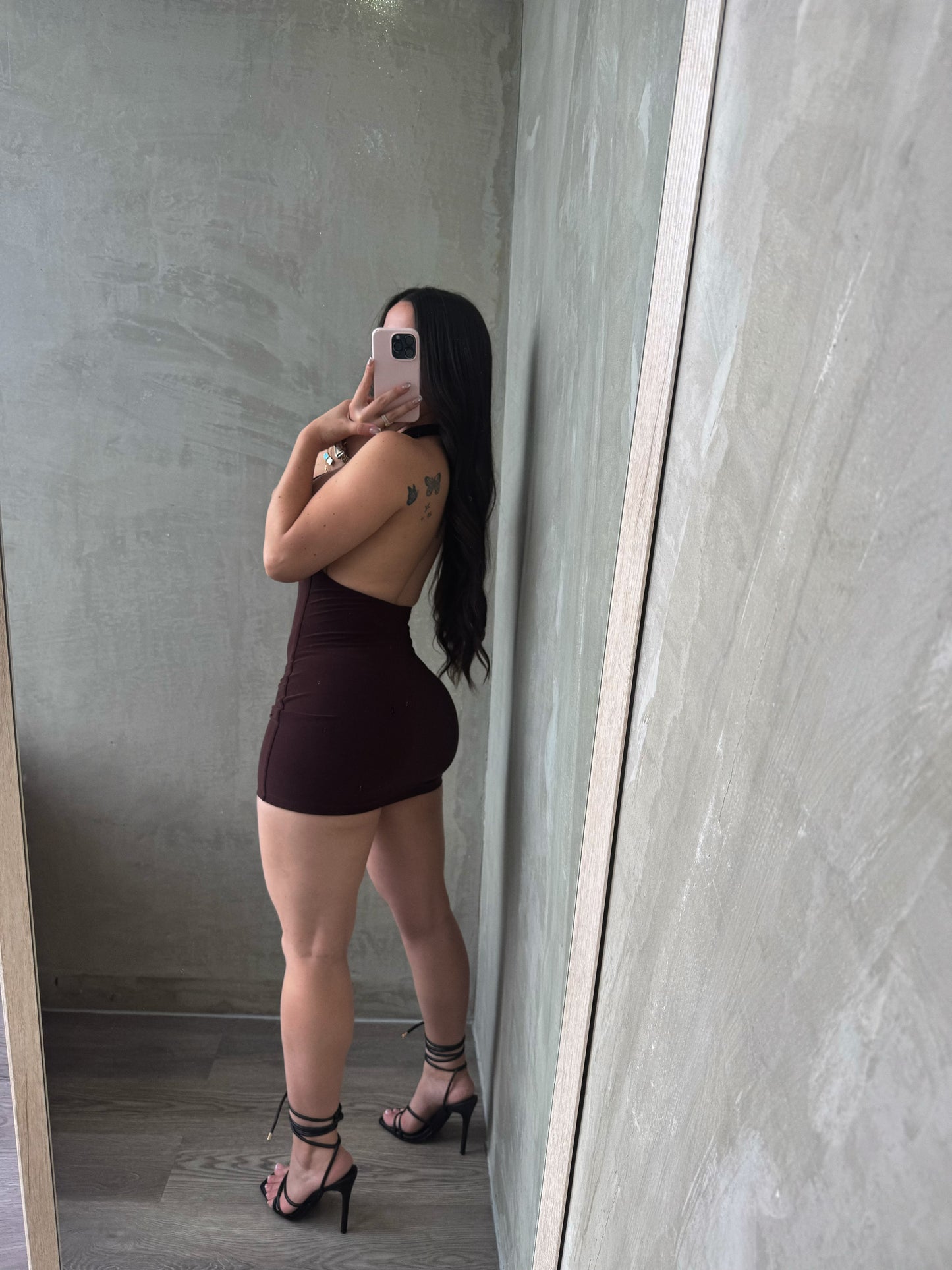 Brown Halter Dress