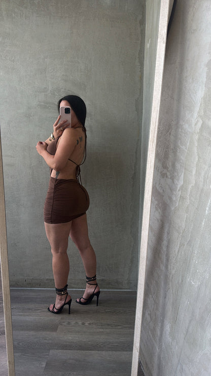 Mocha Halter Dress