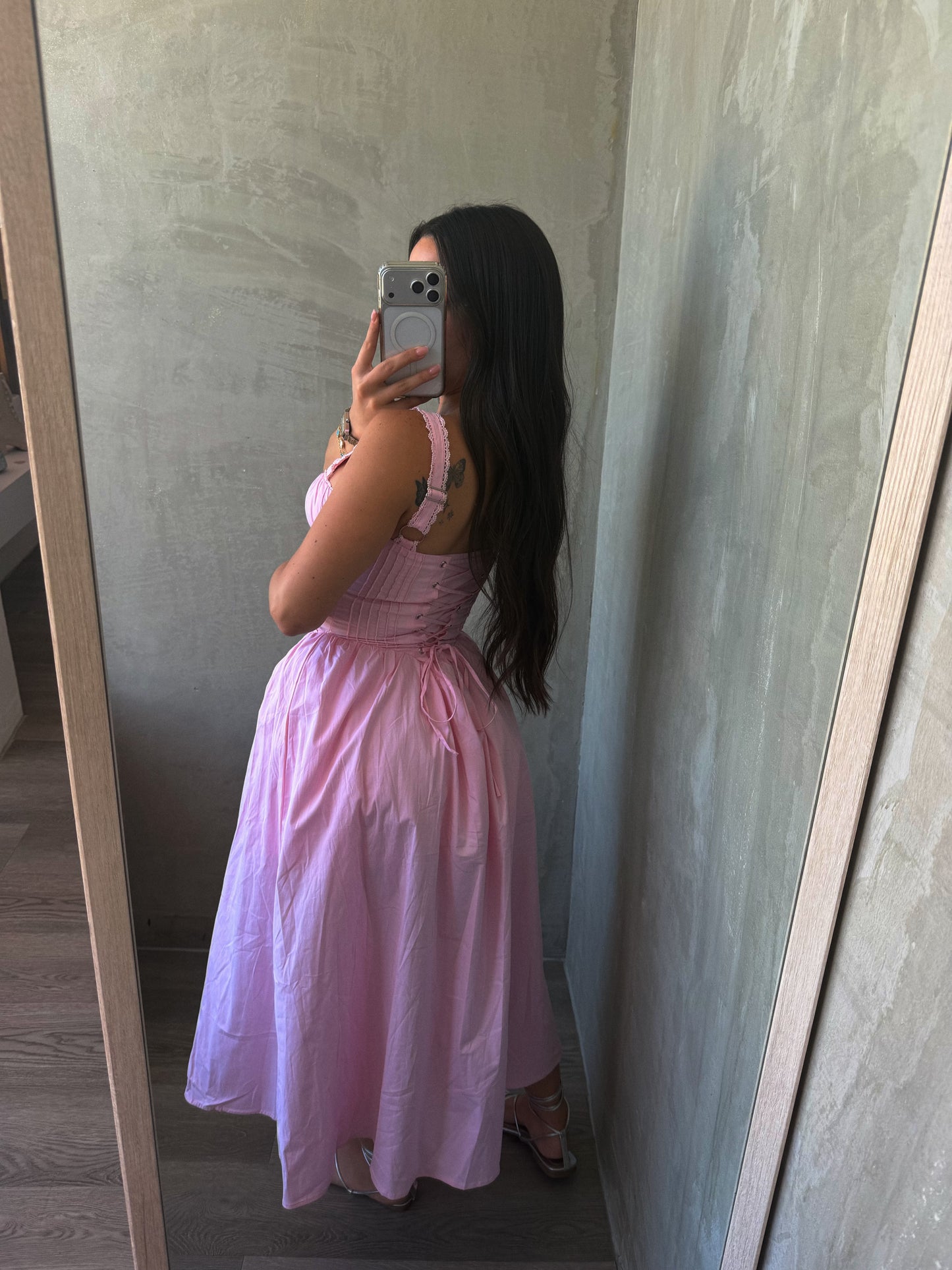 Light Pink Maxi Corset Dress