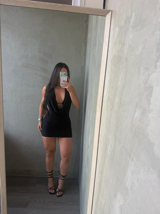 Black Halter Dress RESTOCK