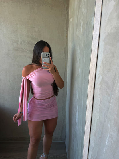 Light Pink Asymmetrical Top