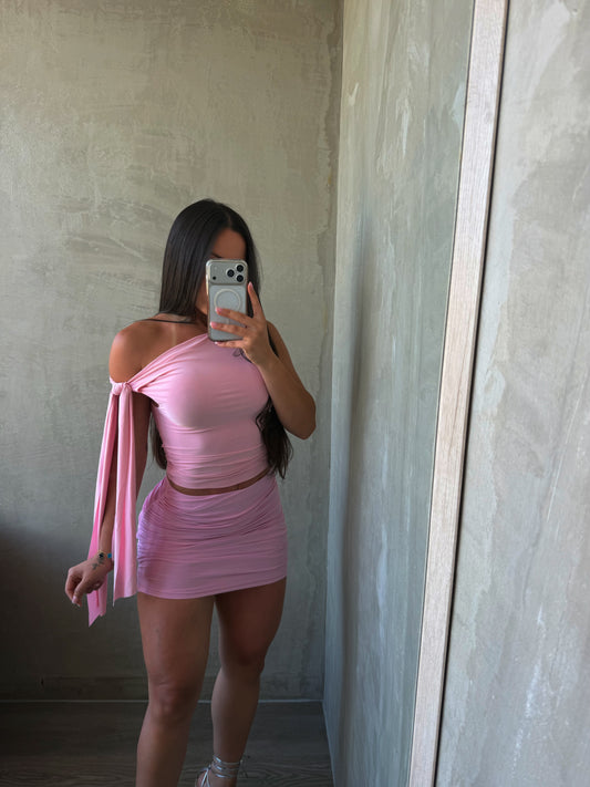 Light Pink Asymmetrical Top