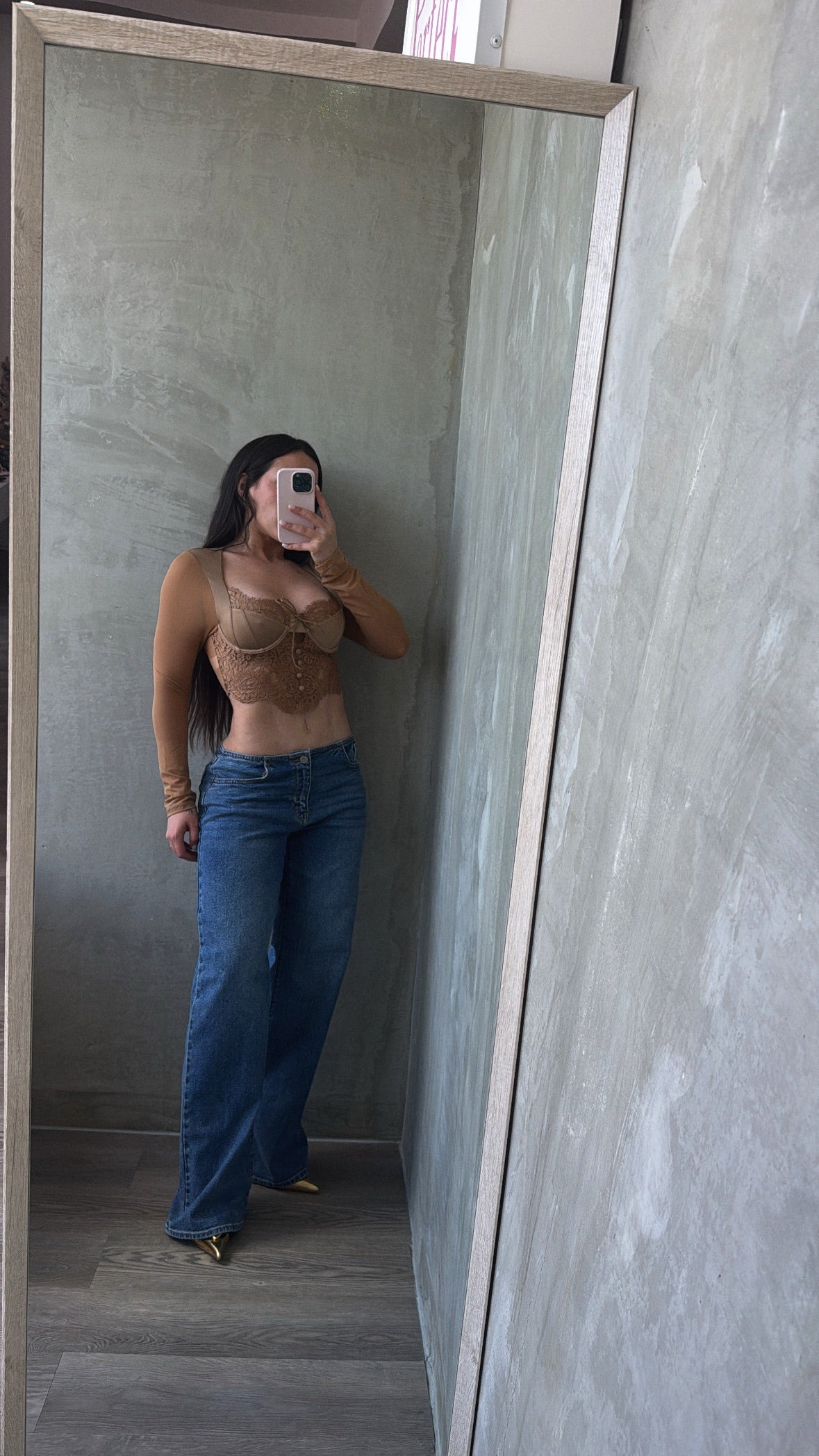 Nude Lace Corset Top