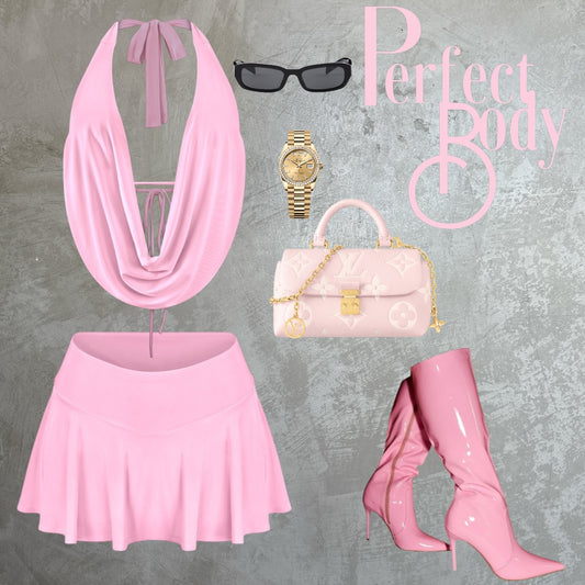 Ligh Pink Skort Set