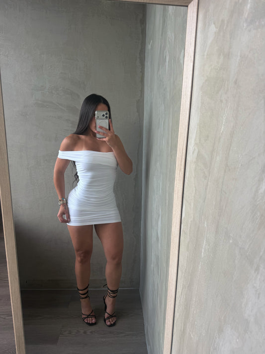 Off White Single Strap Dress