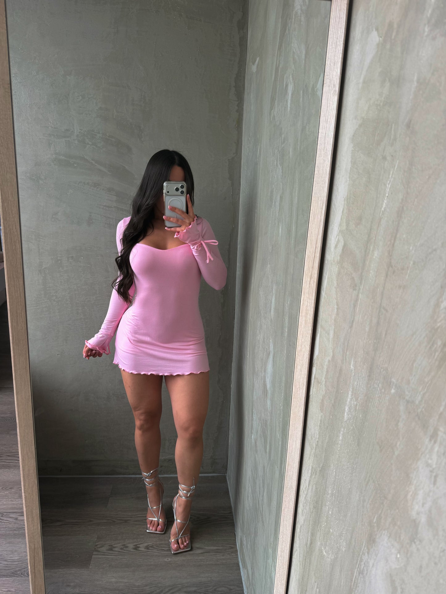 Light Pink Long Sleeve Dress