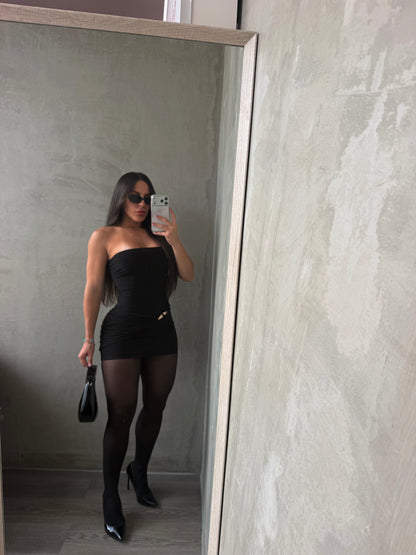 Black Strapless Dress