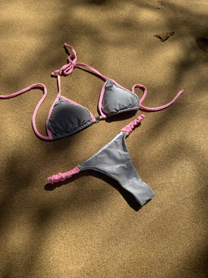 Silver Gray & Light Pink Bikini