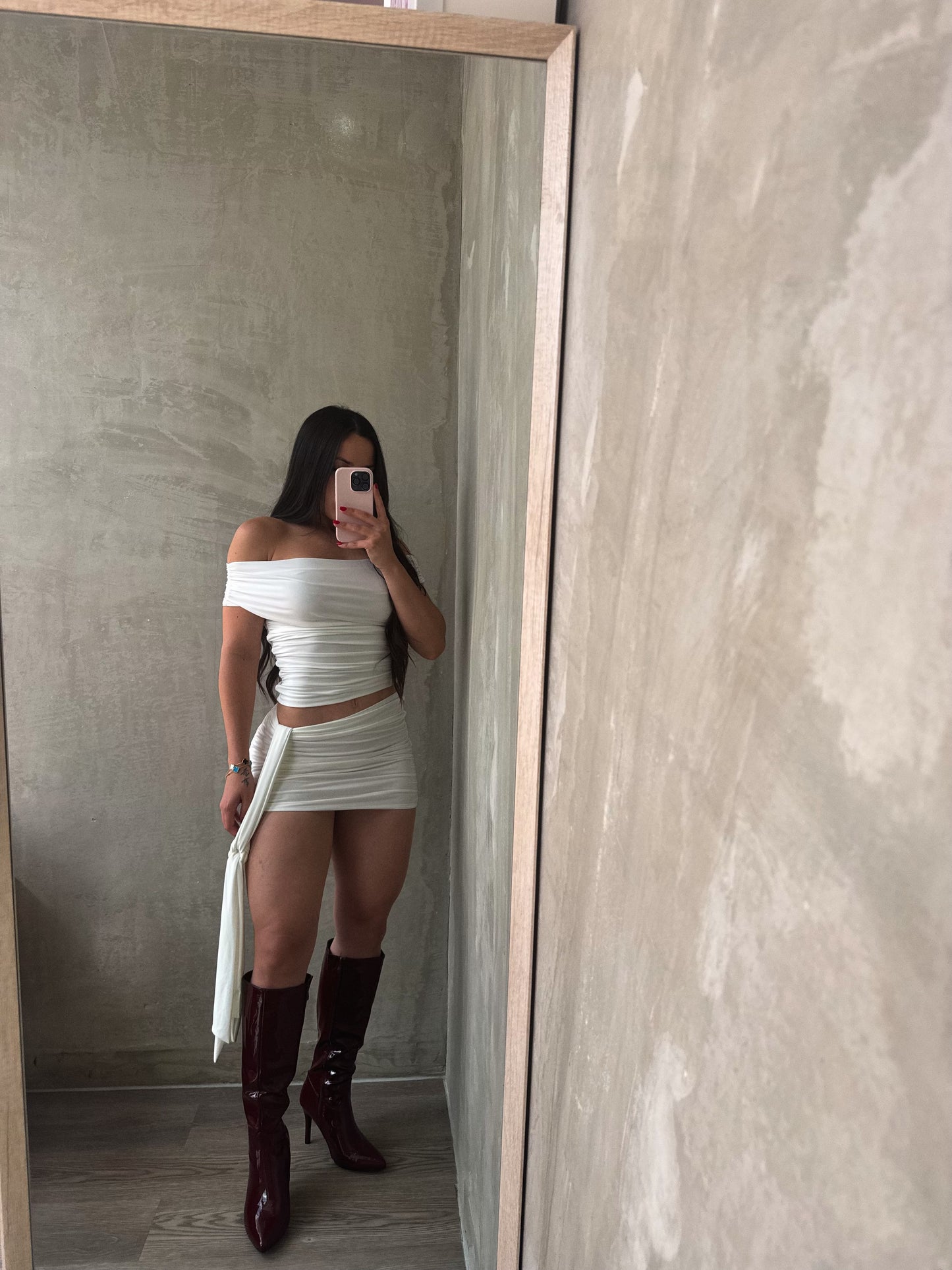 Off White Asymmetrical Set RESTOCK